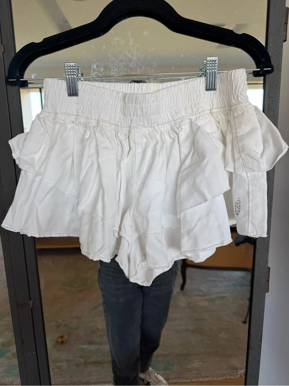 FP Movement by Free People White Ruffle Tiered Skort Shorts